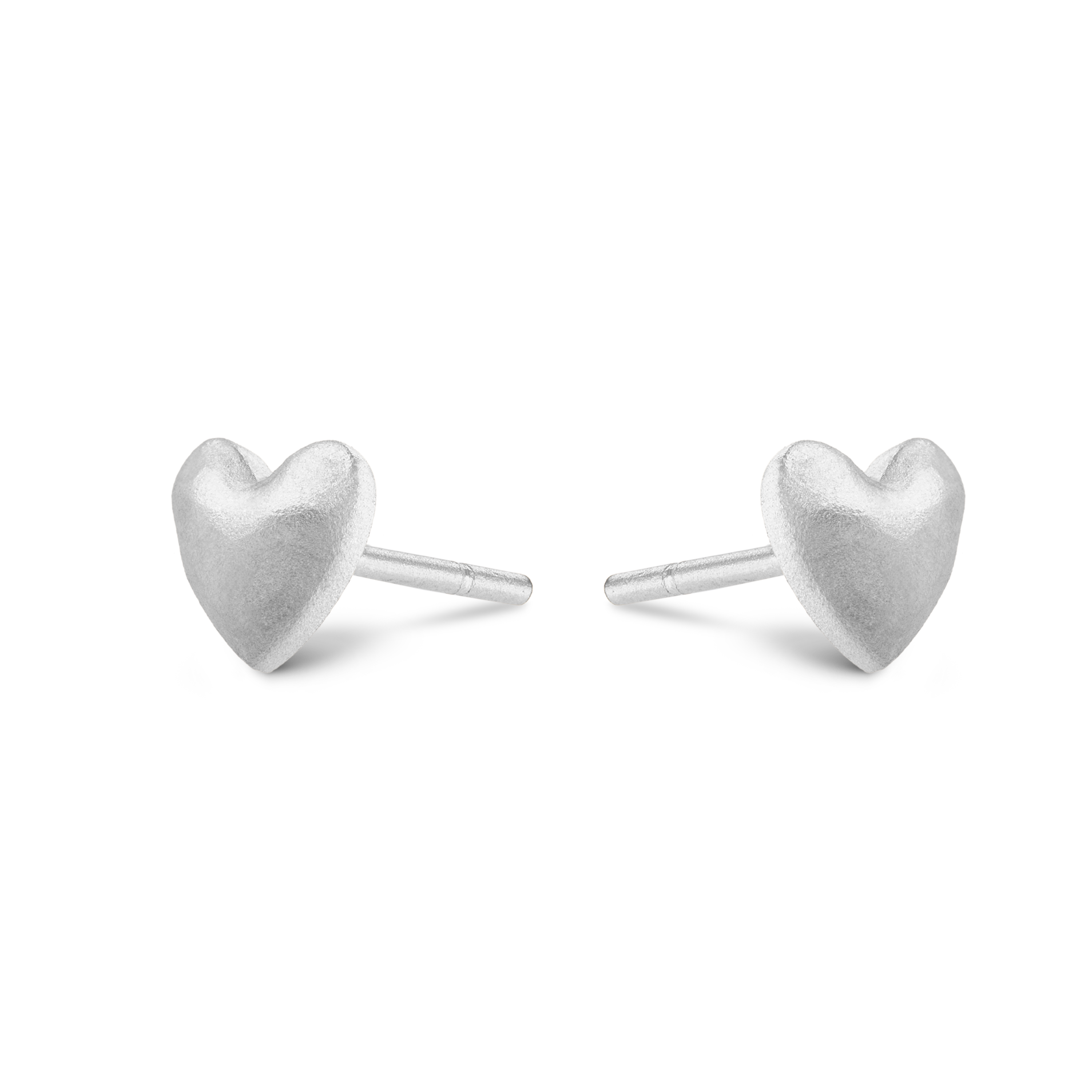 Shop Heart Stud Earrings Pure Platinum 7879