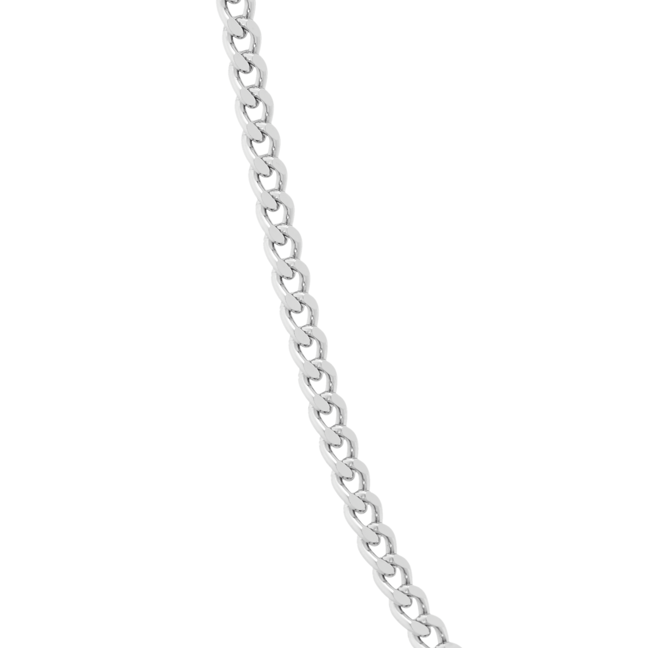 Diamond cut outlet platinum chain