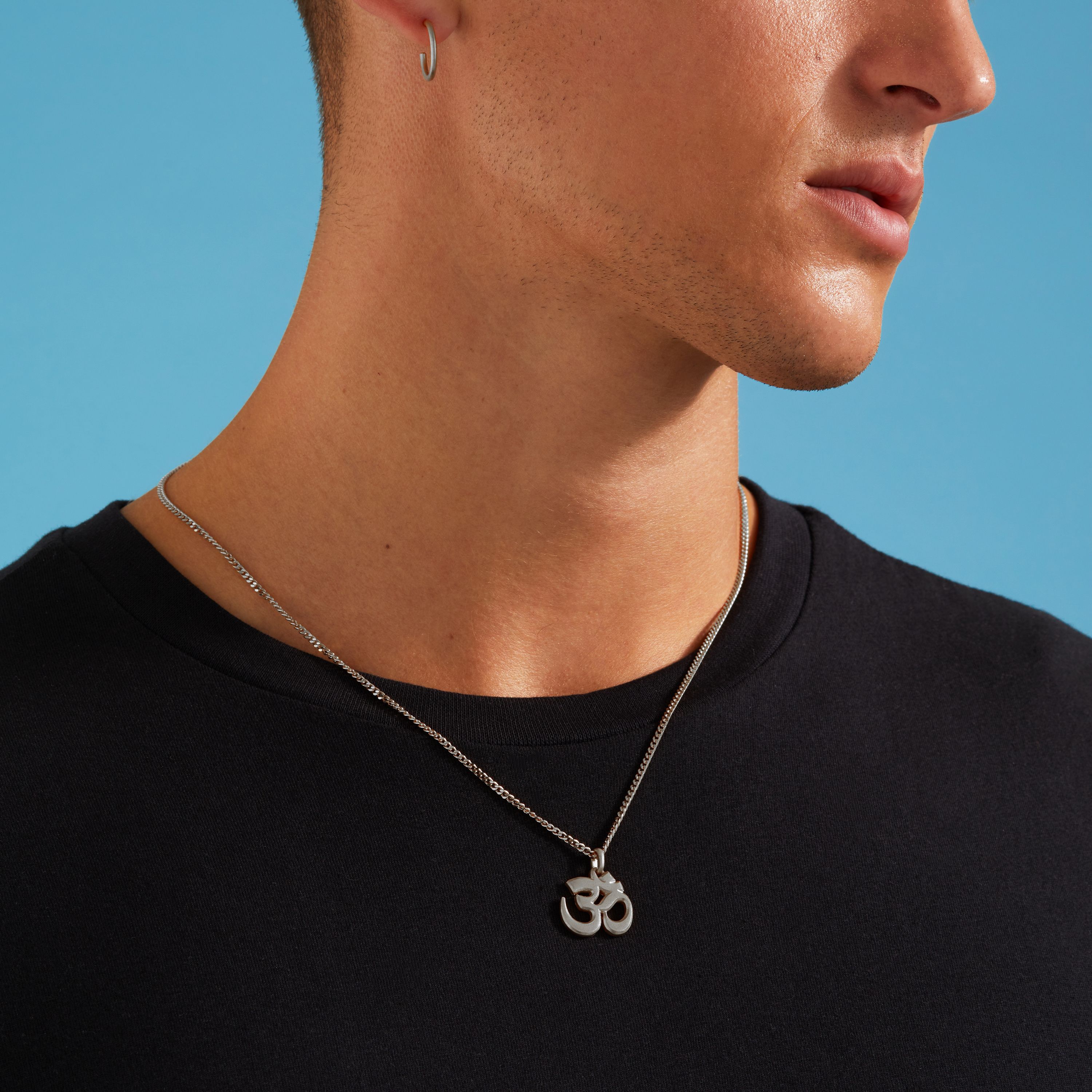 platinum om pendant